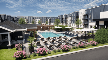 Resort-style pool with sundeck
